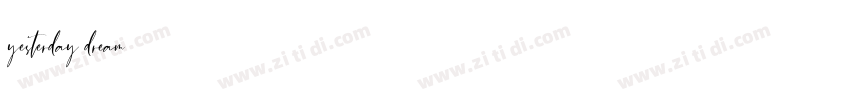yesterday dream字体转换